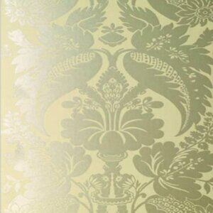 Anna French Fabric Lace & Wallpaper gold and Cream 20.5" X‎ 11 Yards Sealed